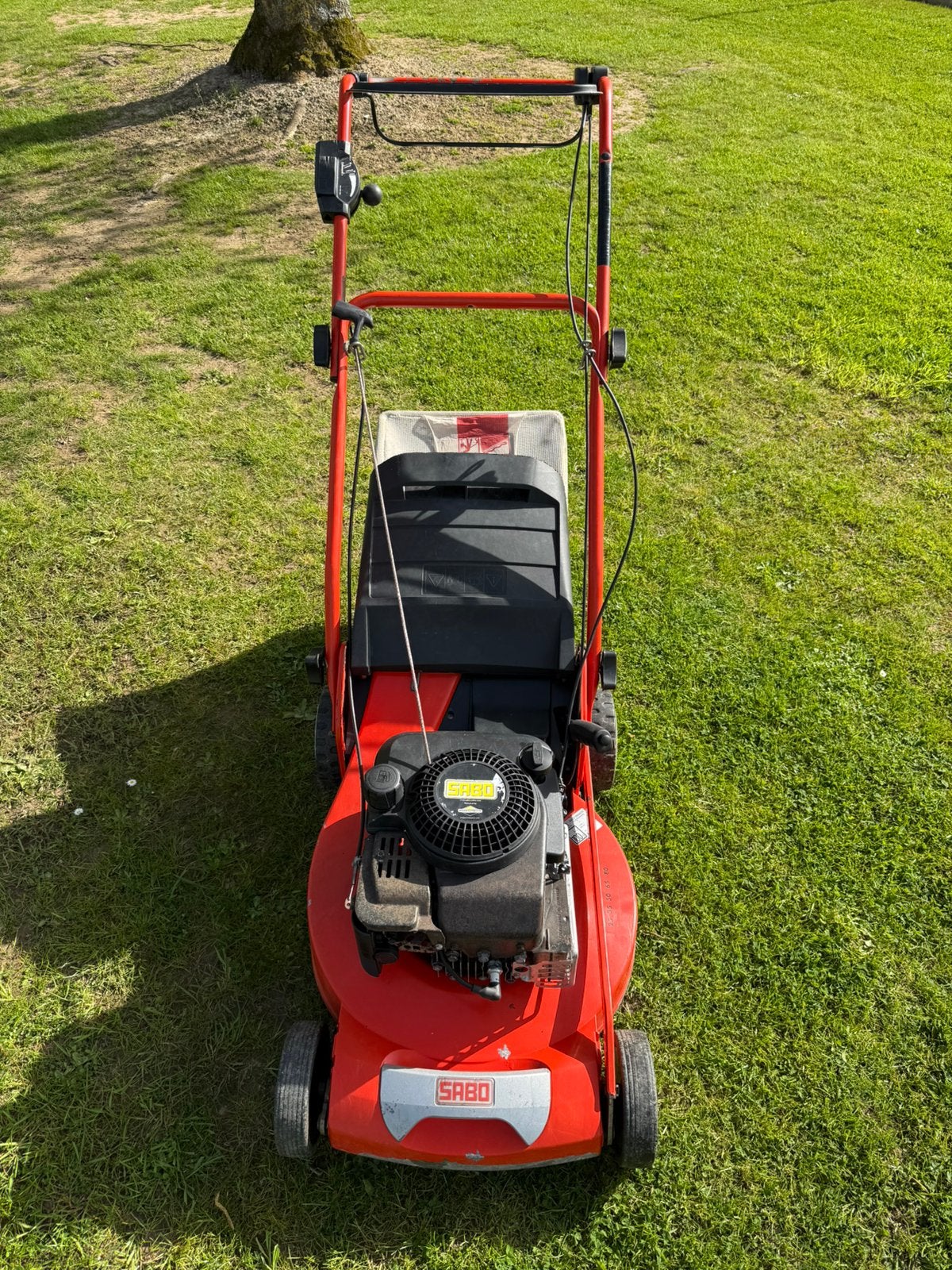 Tondeuse sabo autotractée 53 cm de coupe, Ophalen, Gebruikt, Opvangbak, Benzine-grasmaaier