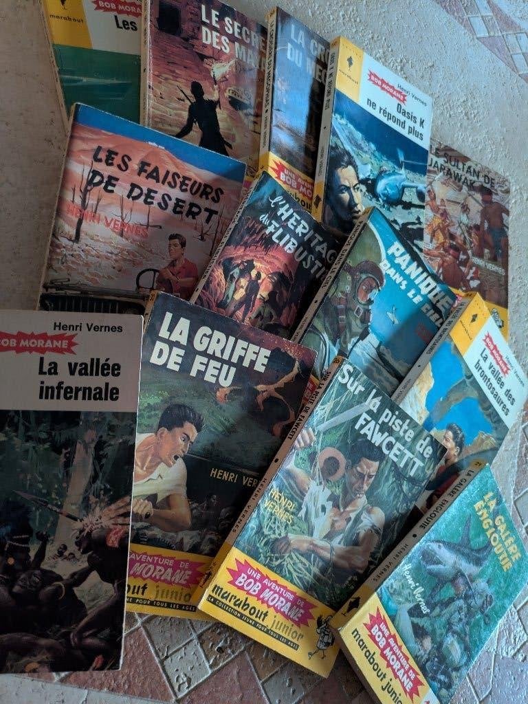 Lot 13 marabouts "junior" - Bob Morane (H. Vernes) pour 15€., Livres, Aventure & Action, Envoi, Utilisé, Henri Vernes.