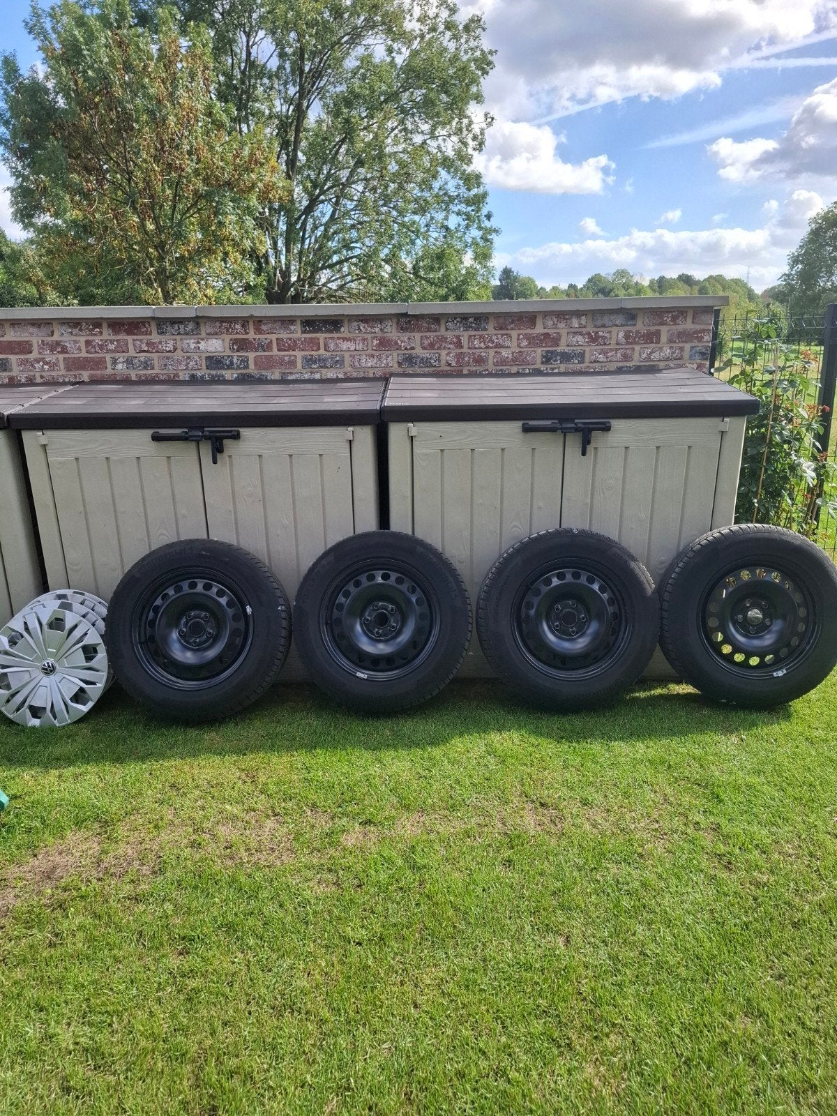 A vendre 4 roues complètes pneu neige VW, Enlèvement, Pneu(s)
