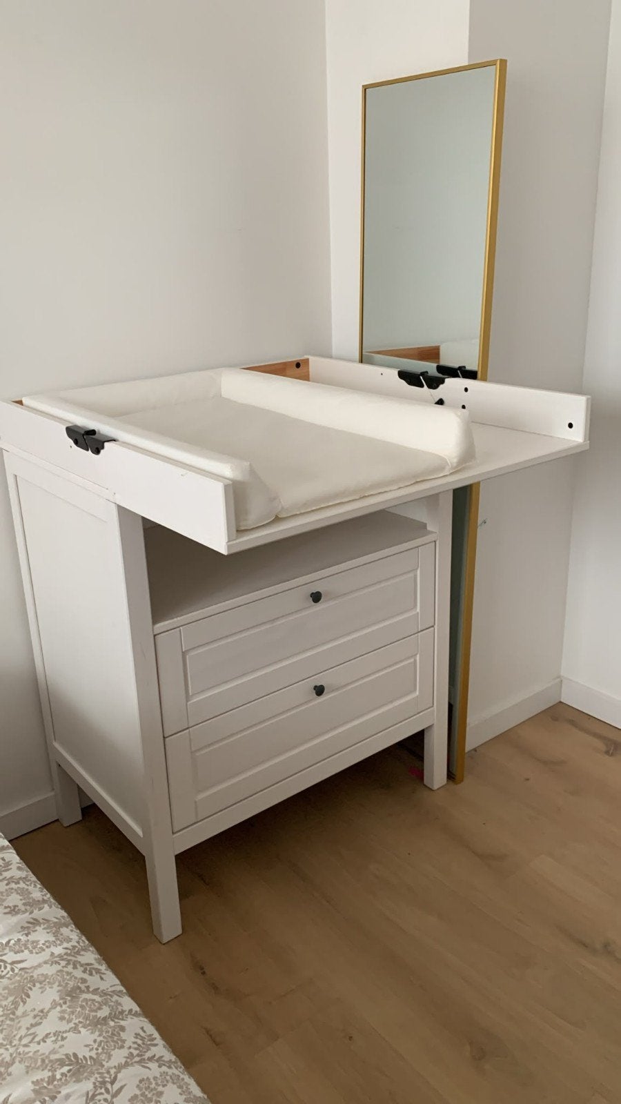 Changing table/chest of drawers, white, 78x79x99 cm, Ophalen