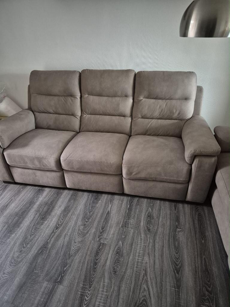 Salon 3 zit zetel en 2 zit zetel, Ophalen, Gebruikt, Stof, Klassiek