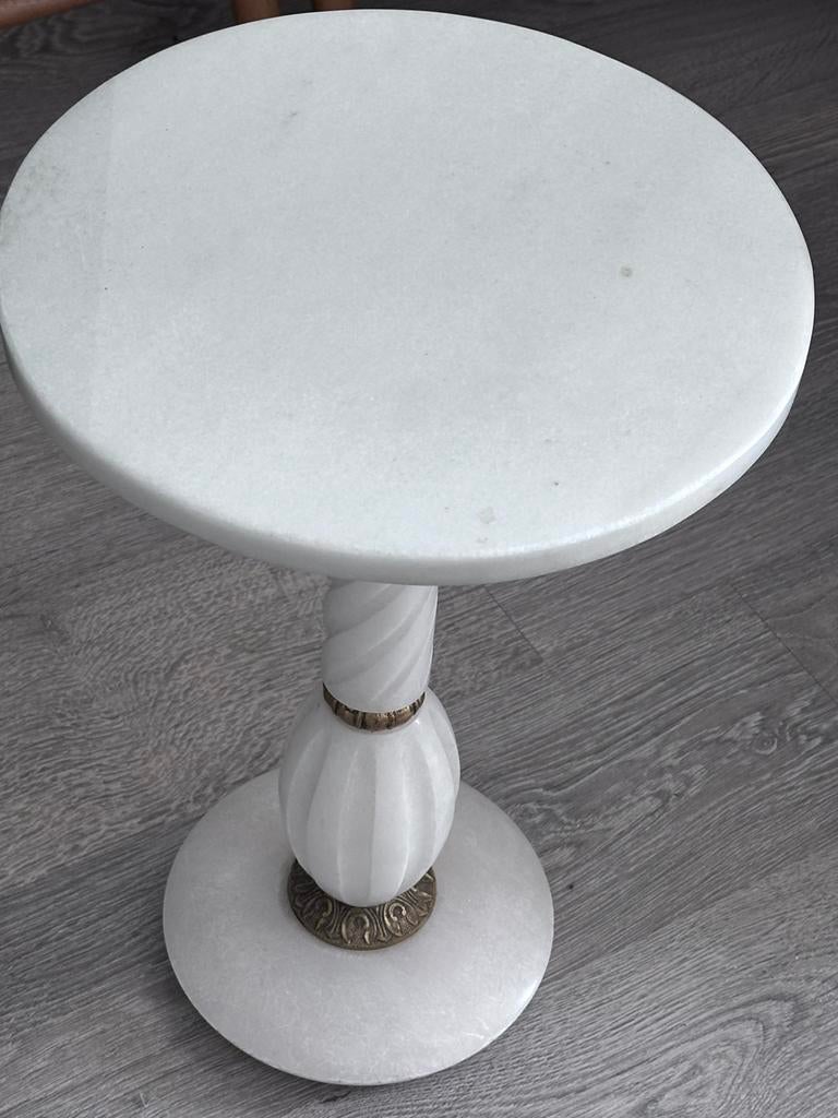 Marmer bijzettafeltje, Ophalen, Zo goed als nieuw