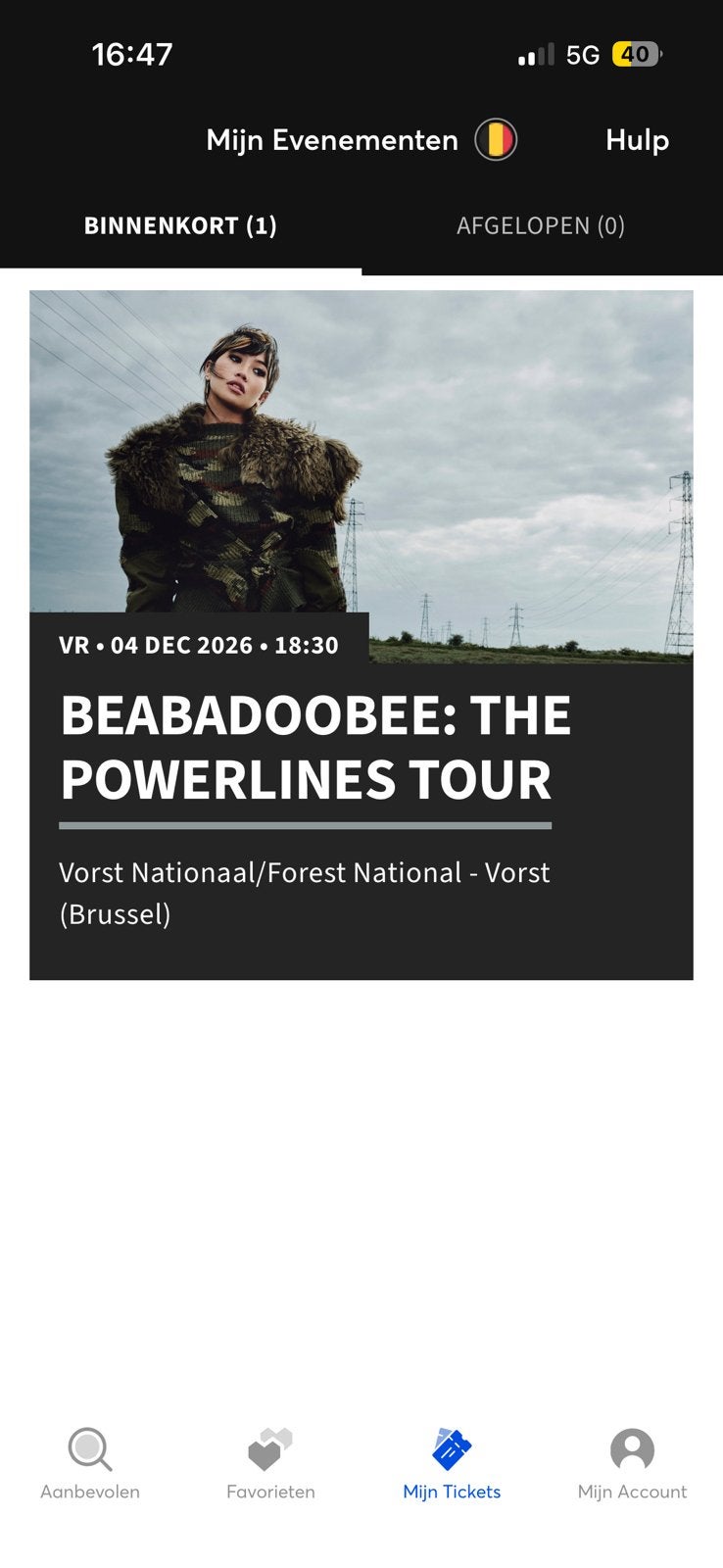 Beabadoobee ticket brussel 4 december, Tickets en Kaartjes, Eén persoon, December