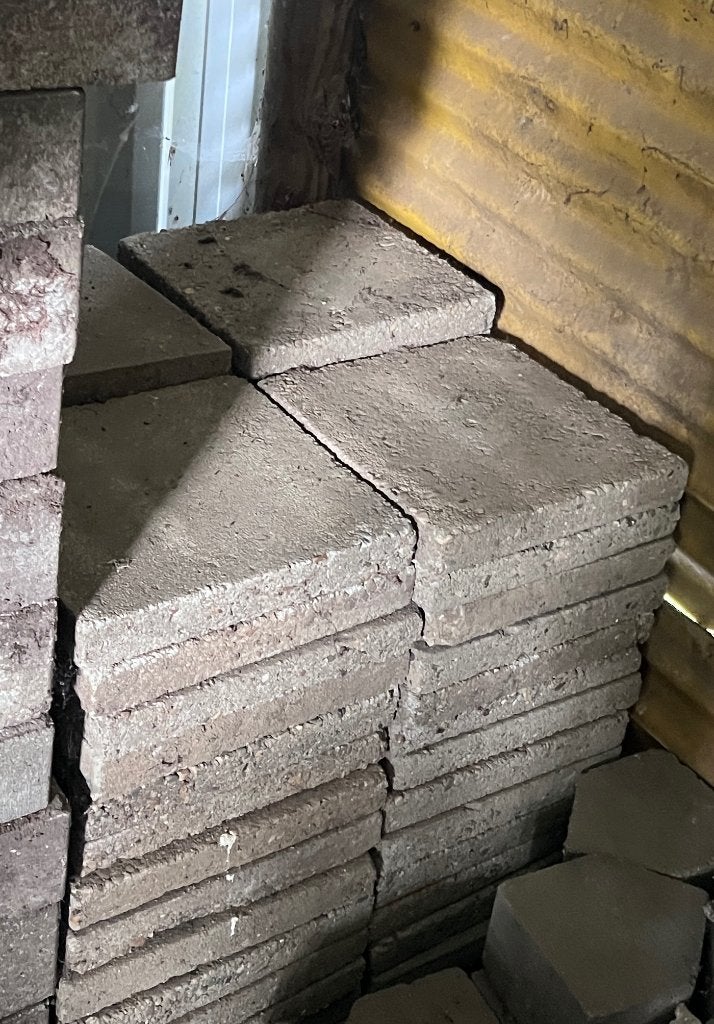 Betontegels, Enlèvement, Utilisé, Béton, Tuiles de terrasse