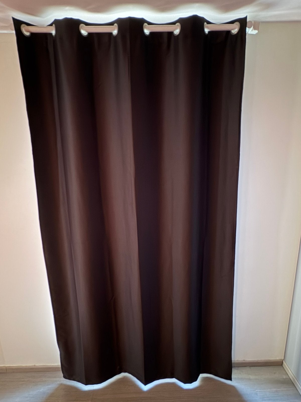 rideaux noirs à anneaux 150x250 cm, Enlèvement, Comme neuf, Noir, Avec anneaux