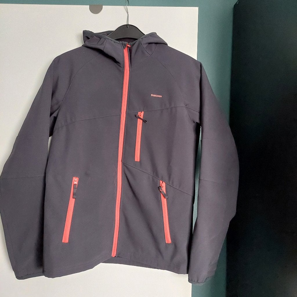 Decathlon softshell jas met kap mt 150/160, Gebruikt, Ophalen of Verzenden, DECATHLON., Jongen