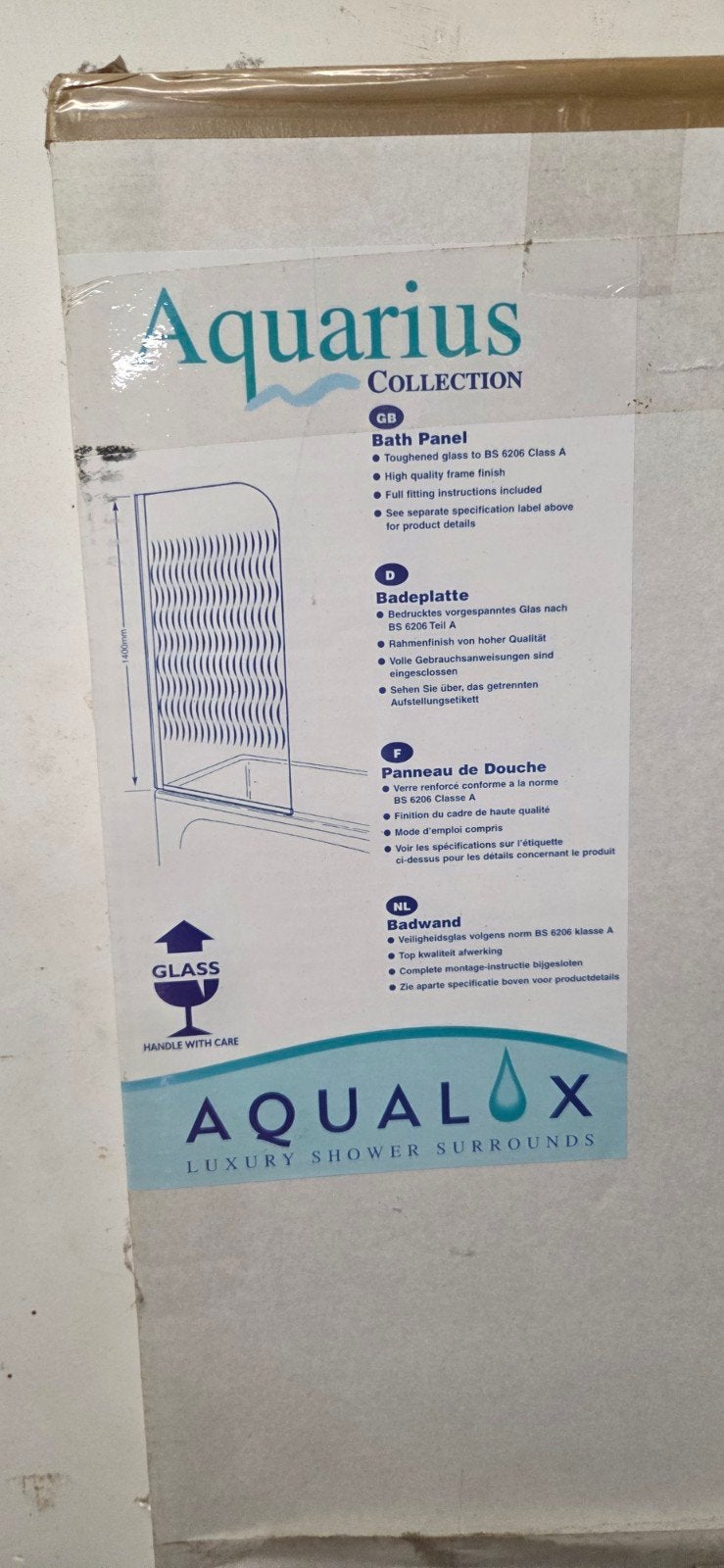 Glaze bad, wand, Huis en Inrichting, Ophalen, Minder dan 50 cm, 100 tot 150 cm, Overige typen