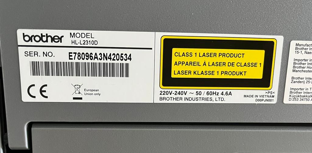 Zwart/ wit laserprinter ( moet wel inkt gekocht worden), Ophalen, Zo goed als nieuw