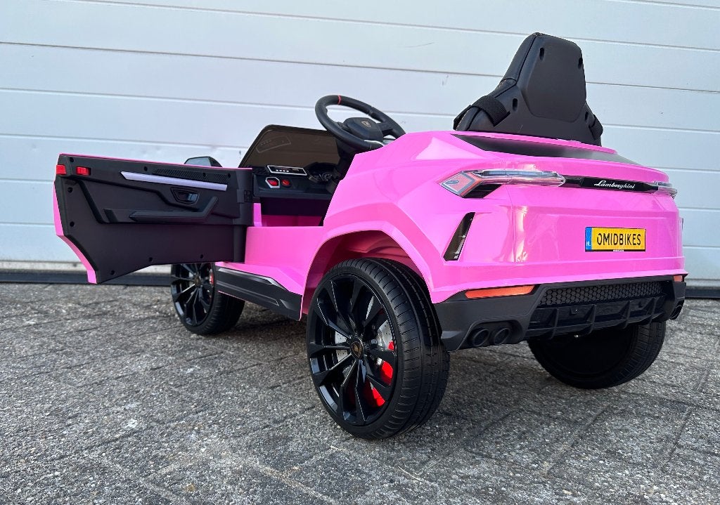 Lamborghini Urus 12v Roze RC - Leer - Rubberbanden - FM, Nieuw