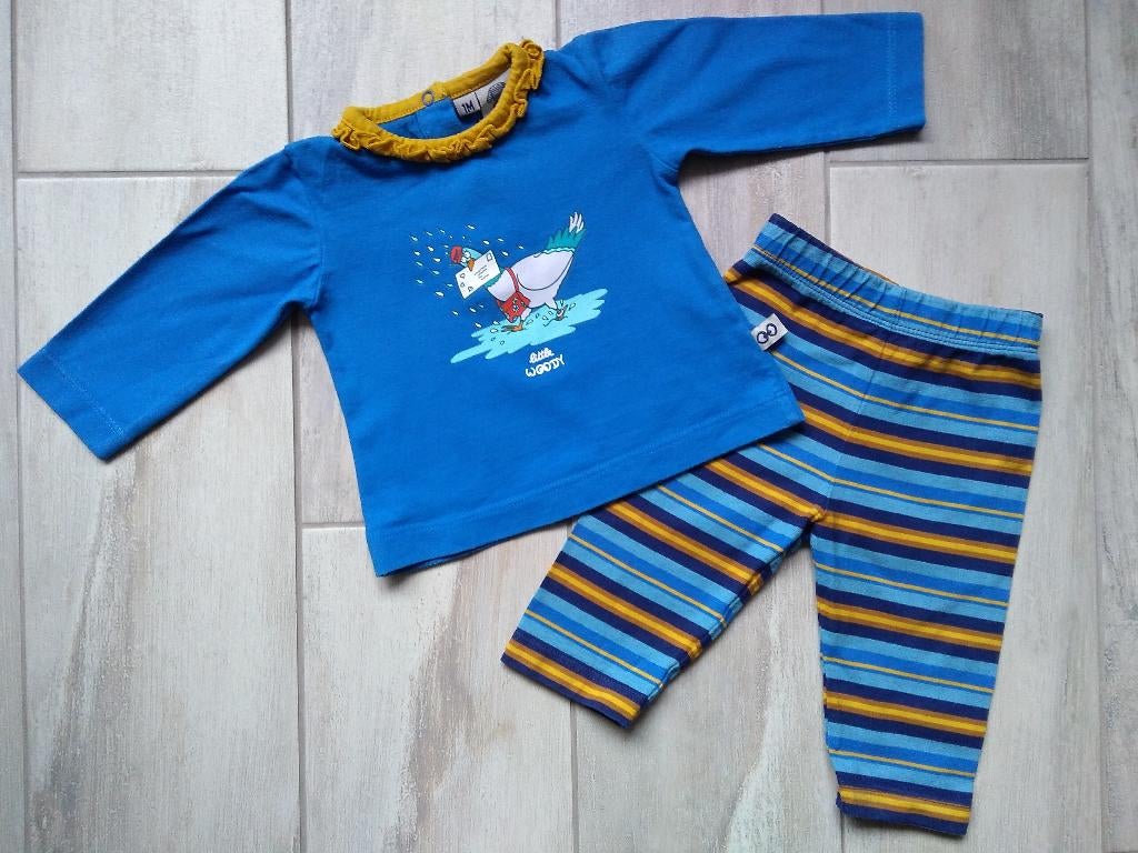 ✿ M56 - Woody pyjama thema duif, Enfants & Bébés, Vêtements de bébé | Taille 56, Comme neuf, Fille, Vêtements de nuit ou Sous-vêtements