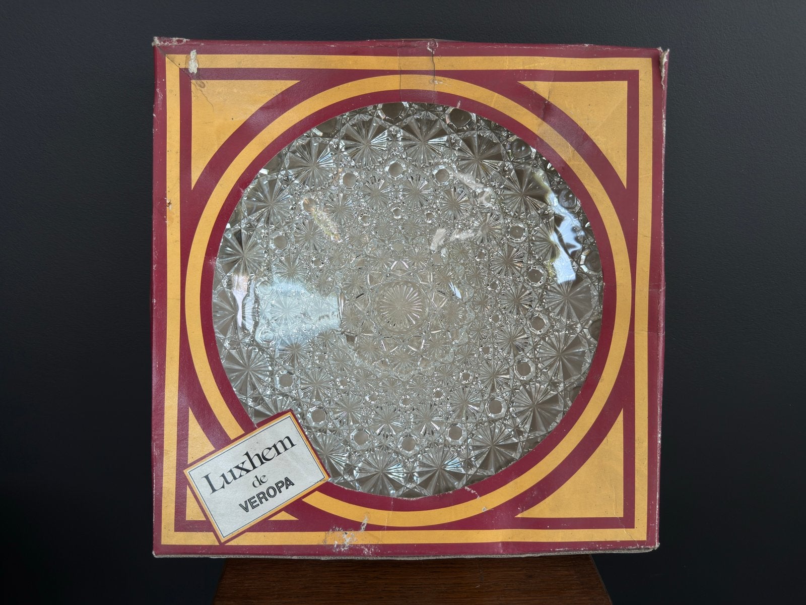 VEROPA vintage glazen fruitschaal – originele doos, Antiek en Kunst, Ophalen of Verzenden