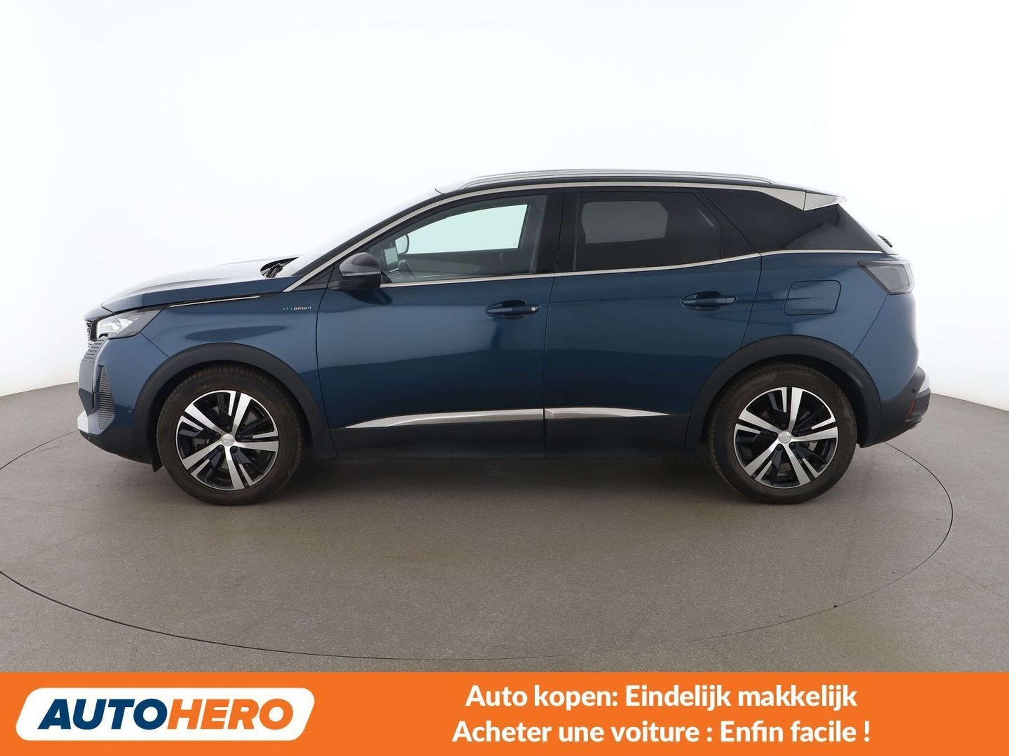 Peugeot 3008 1.6 Hybrid 4 300 GT (bj 2021, automaat), Auto's, Gebruikt, Euro 6, Blauw, 5 zetels