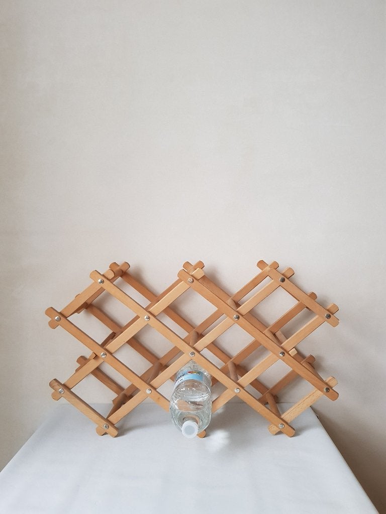 Etagère - porte-bouteille Vintage en bois naturel, Enlèvement ou Envoi, Comme neuf, Bois