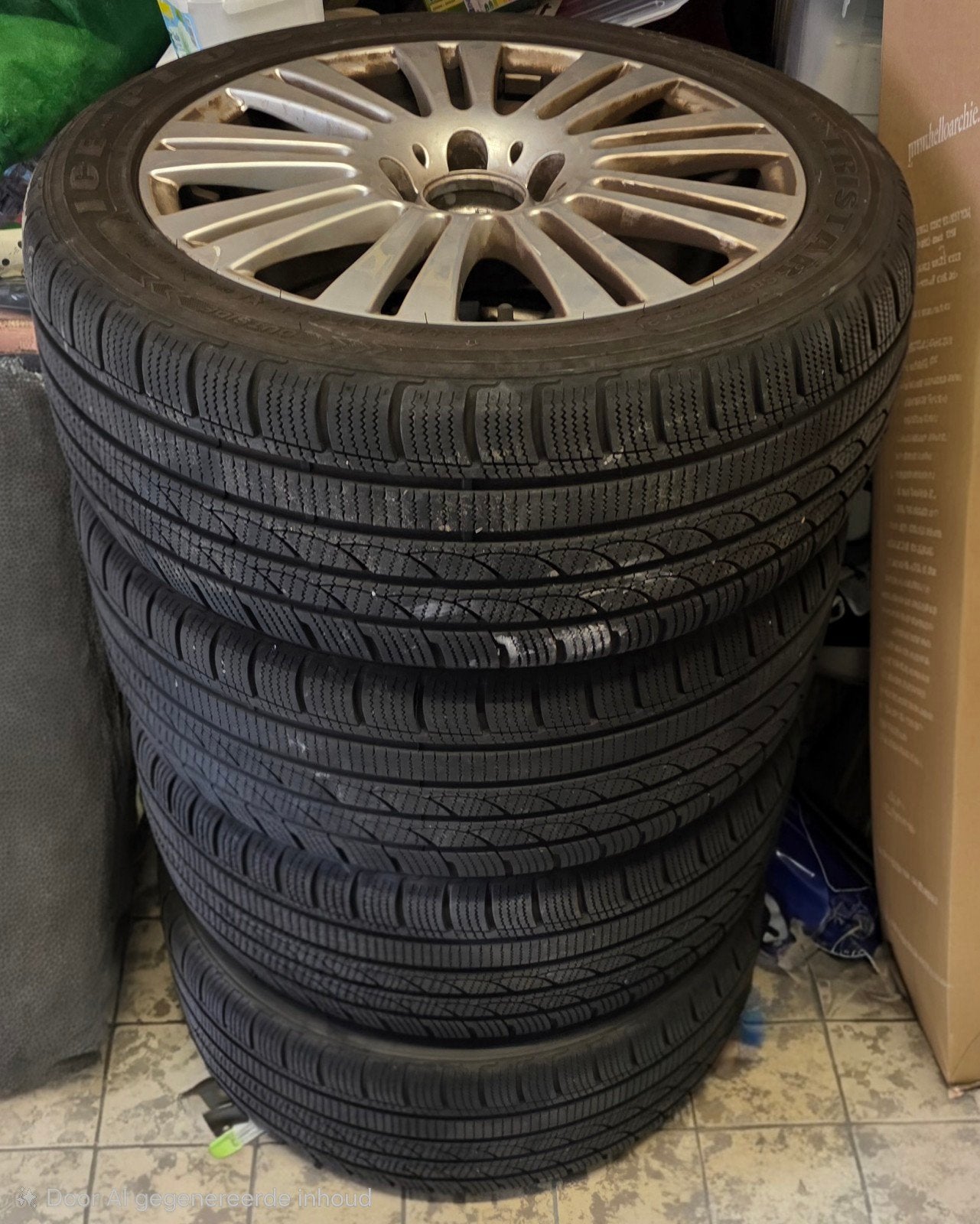 set winterbanden op velg nieuwe banden!, Auto-onderdelen, Banden en Velgen, Ophalen, 17 inch, Winterbanden, Band(en)
