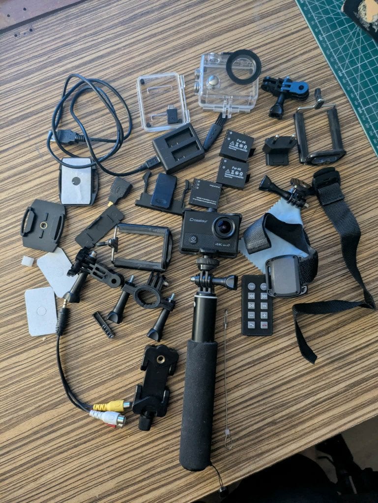 Crosstour CT9000 4K Wifi Action Camera met veel accessoires, Audio, Tv en Foto, Verzenden, Gebruikt, Overige merken