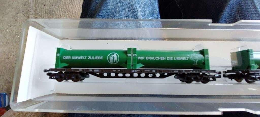 WAGONS PORTE-CONTENEURS NLK 0422, RARE 1/160, Enlèvement ou Envoi, Trix, Wagon, Comme neuf