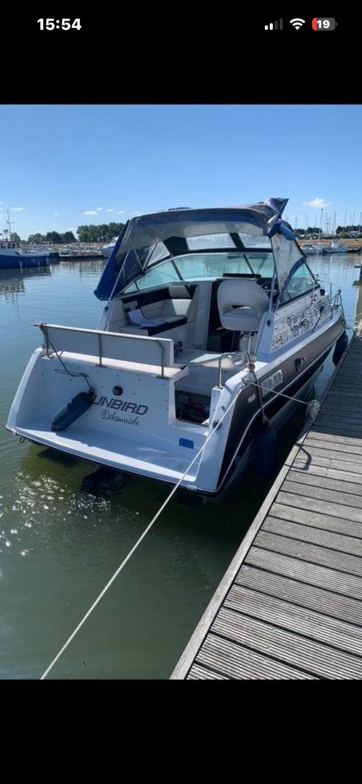 Pleziervaartuig sunbird, Watersport en Boten, Motorboten en Motorjachten, Overige merken, Gebruikt, Binnenboordmotor, 55 cm