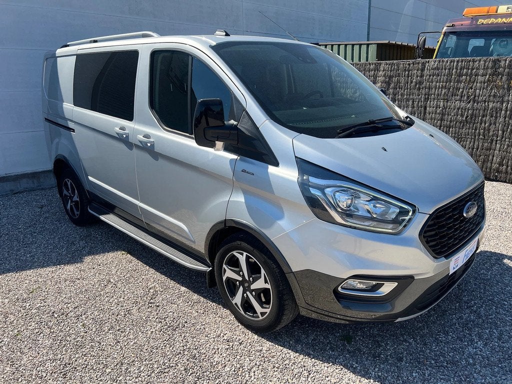 Ford Transit Custom ACTIVE DUBBELE CABINE (bj 2021), Auto's, 4 cilinders, 2500 kg, Bedrijf, 6 deurs