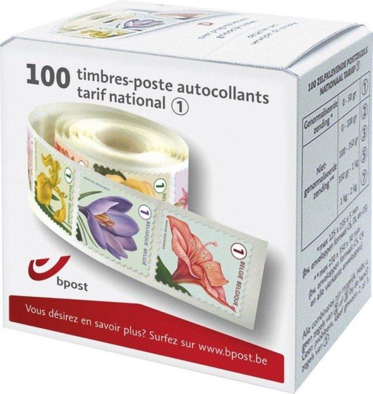 100 postzegels Bpost nr 1 MET KORTING