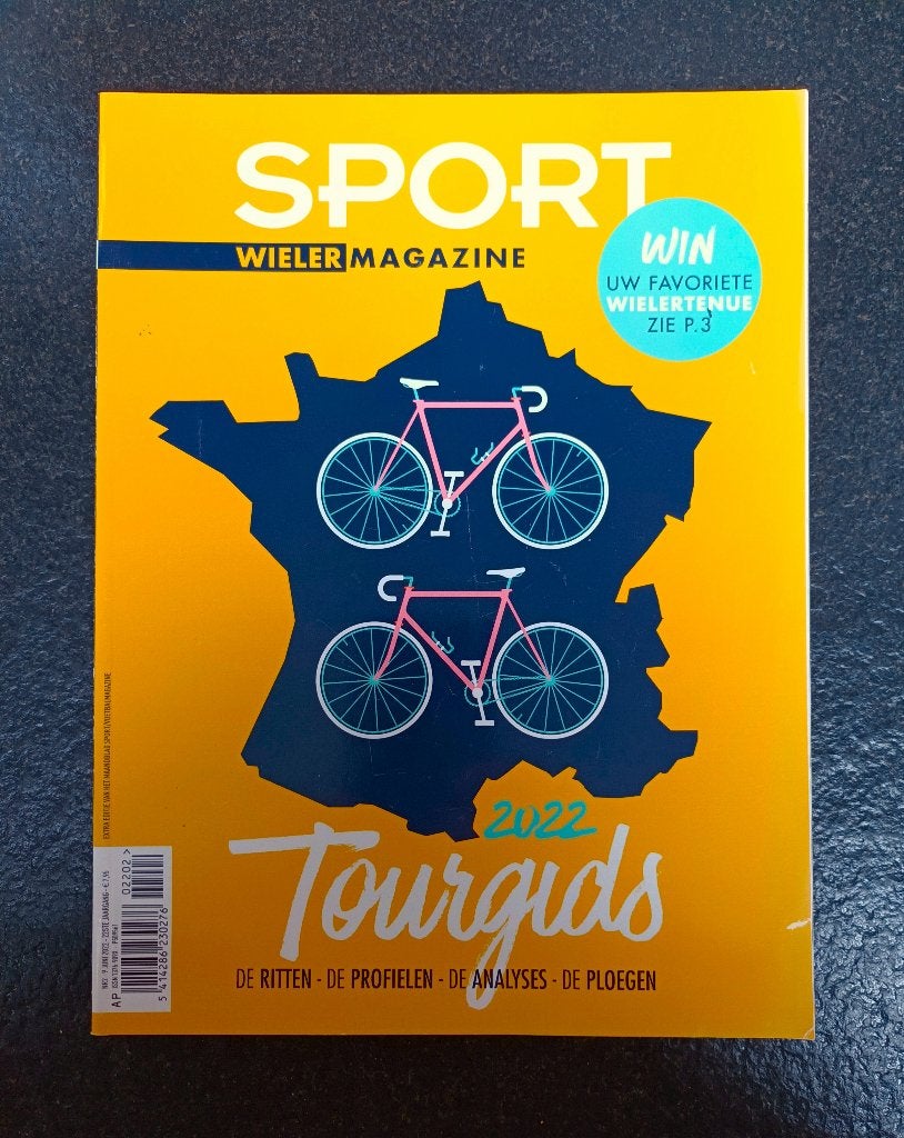 Sport - Wielermagazine - Tourgids 2022, Boeken, Tijdschriften en Kranten, Verzenden, Zo goed als nieuw, Sport en Vrije tijd