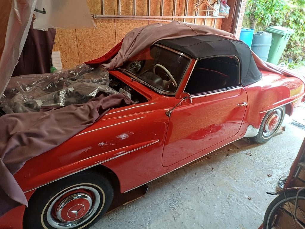BUITENKANS: Originele MB 190SL Roadster + hardtop 1960, Auto's, Mercedes-Benz, Particulier, SL, Benzine, Cabriolet, 2 deurs, Handgeschakeld