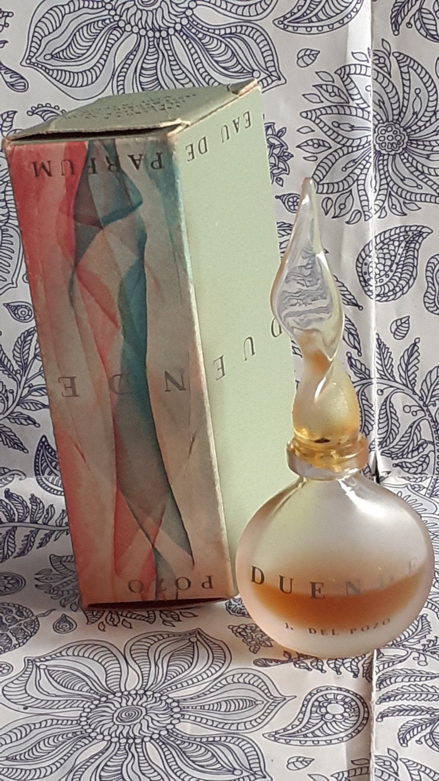 minuature de parfum duende avec reste + boite, Collections, Enlèvement ou Envoi, Utilisé, Miniature