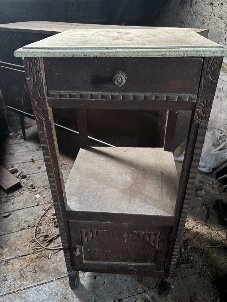 Vintage hoge bijzettafel, Ophalen, Gebruikt