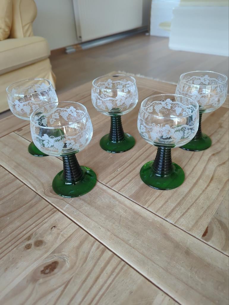 Verres à vin blanc d''Alsace, Collections, Verres & Petits Verres, Enlèvement