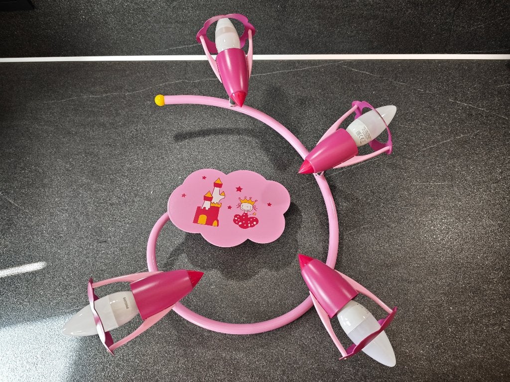 Roze plafondlamp kinderkamer prinses kasteel, Kinderen en Baby's, Ophalen, Overige merken, Zo goed als nieuw, Lamp