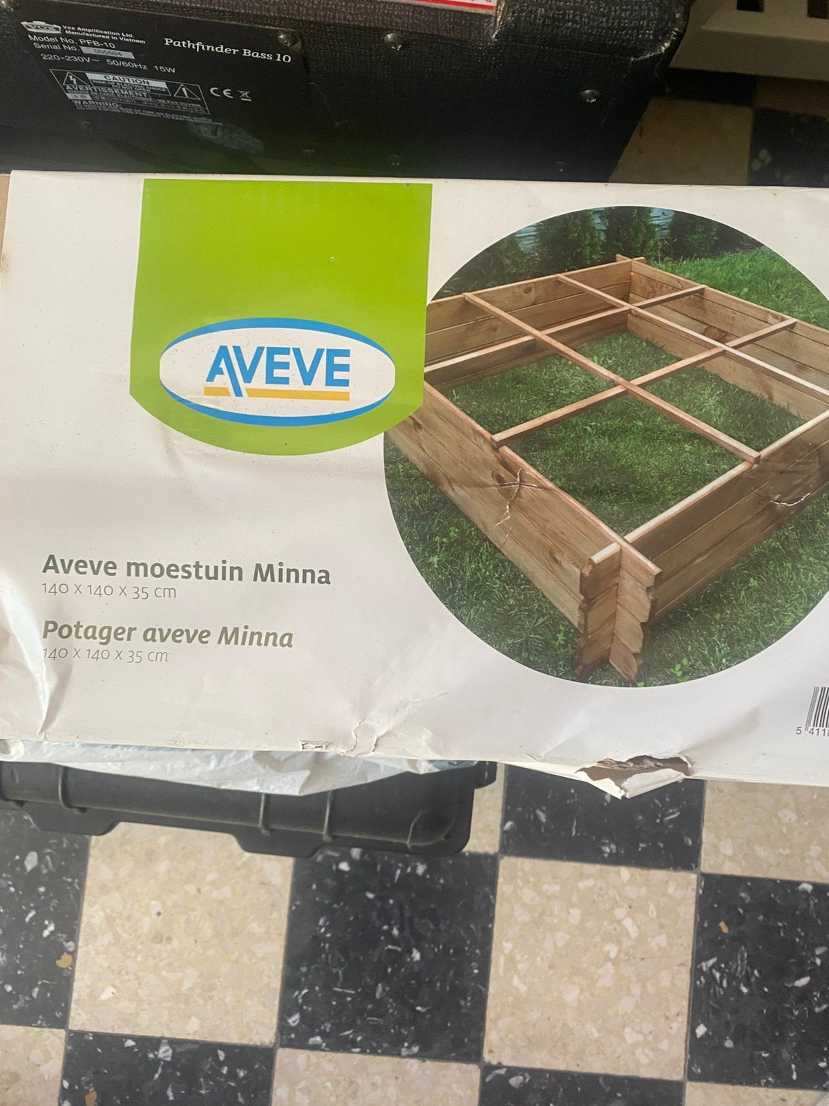 Moestuinbak 140 x 140 x 35, Tuin en Terras, Bloembakken en Plantenbakken, Ophalen, Nieuw