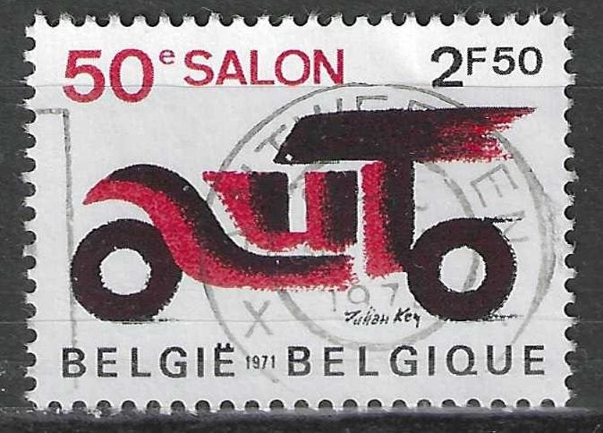 Belgique 1971 - Yvert/OBP 1568 - Salon de l'autoobile  (ST), Timbres & Monnaies, Envoi, Affranchi, Oblitéré, Voitures