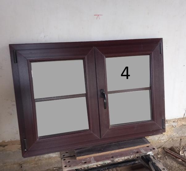 Fenêtres PVC imitation bois, Double vitrage, Fenêtre de façade ou Vitre, Enlèvement, Utilisé