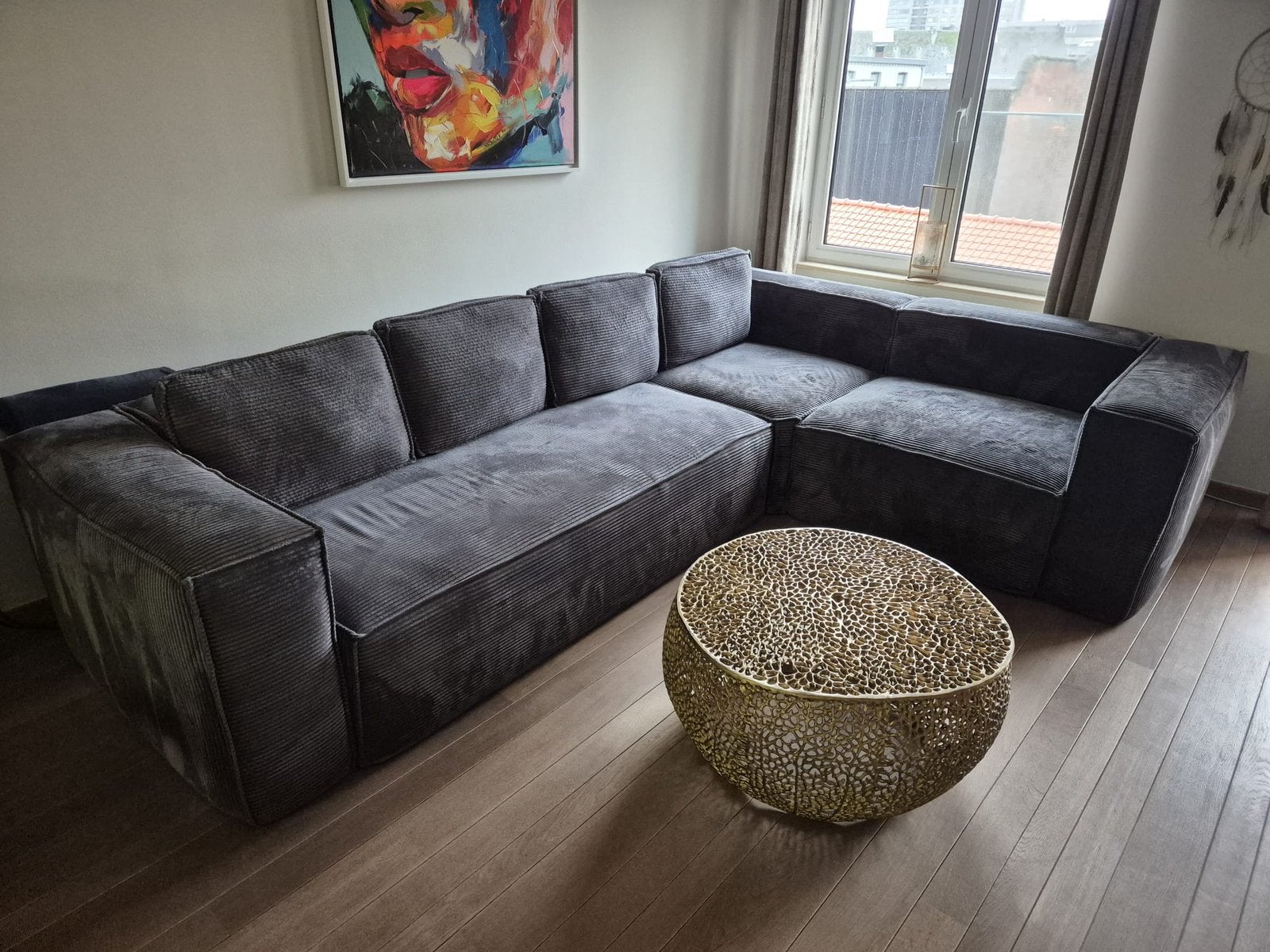 Design salontafel goud, metaal, Ophalen, Zo goed als nieuw, Metaal