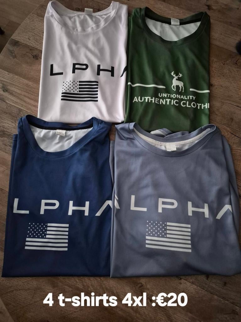 TE KOOP : 8 NIEUWE T-SHIRTS MAAT 4 XL, Kleding | Heren, Grote Maten, Ophalen, Nieuw