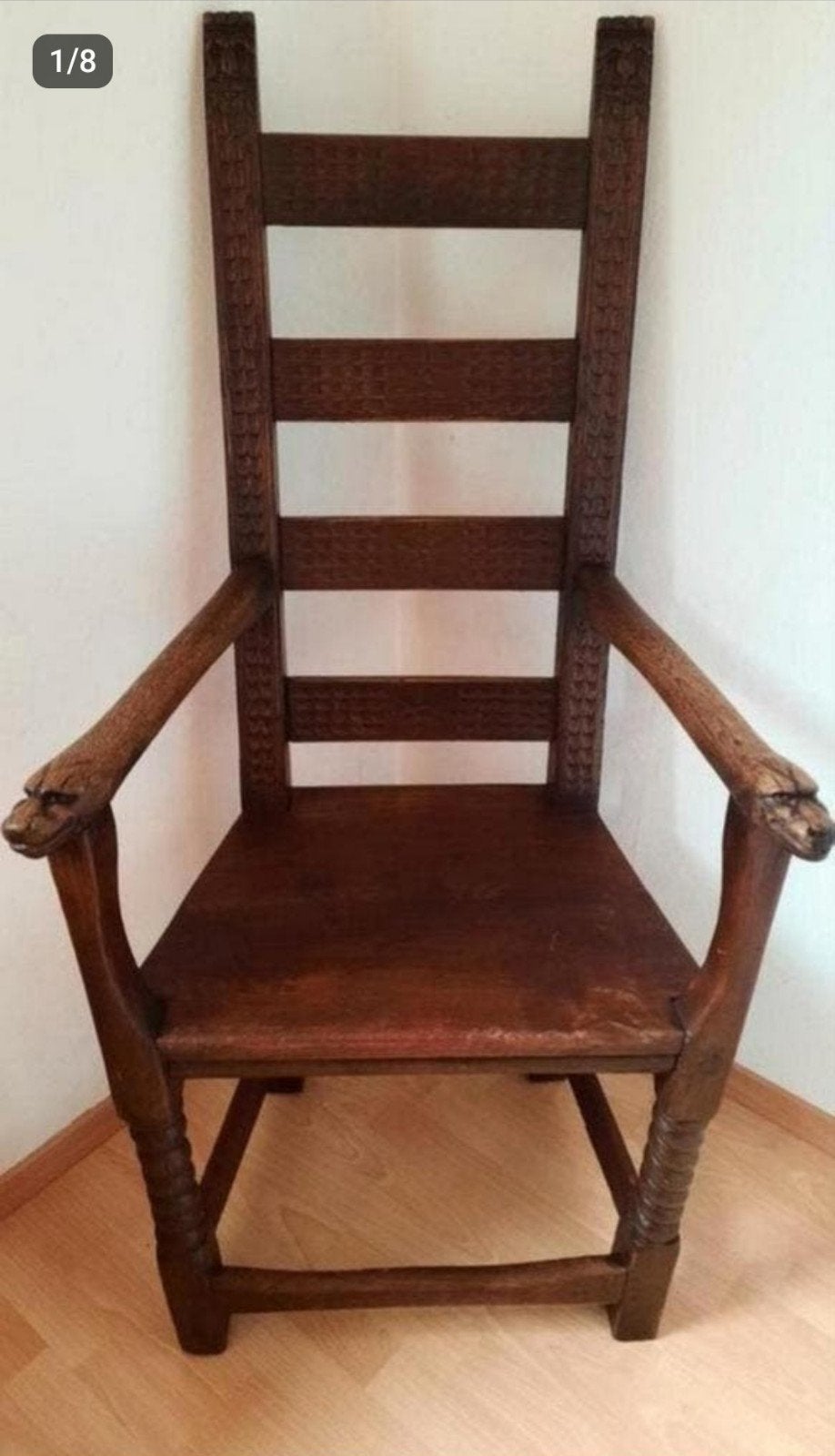 Antieke boeren armstoel, N-Europa, 18e eeuw, Ophalen