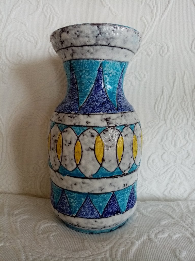 Vase céramique italien Fratelli .F 60s 20.50cm, Antiquités & Art, Enlèvement ou Envoi