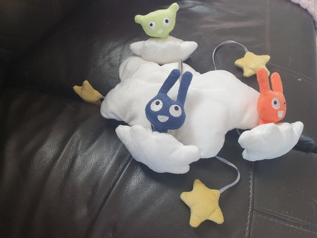 Mobielhanger (mobiel wolk) met aliens op wolk en sterretjes, Ophalen of Verzenden, Zo goed als nieuw