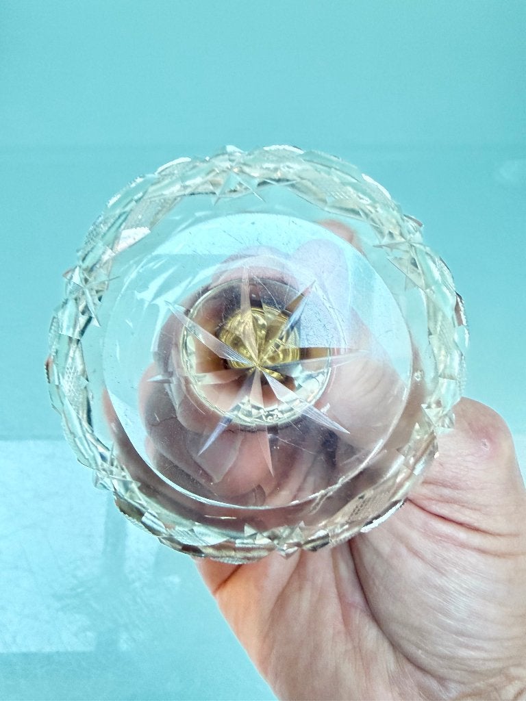 Porte-bagues - plat à bijoux en cristal taillé à la main, Brocante, Enlèvement ou Envoi, Comme neuf, Blanc