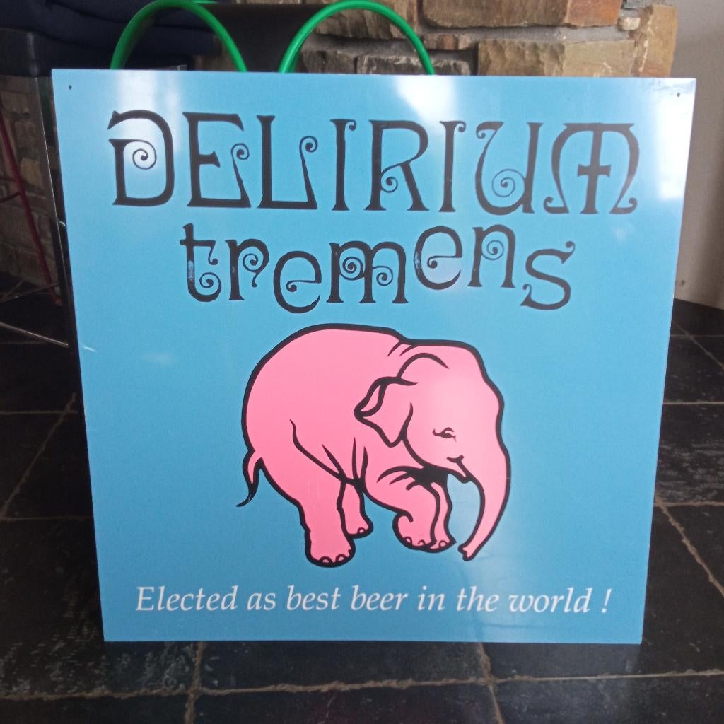 DELIRIUM-reclame, Ophalen of Verzenden, Gebruikt, Reclamebord, Plaat of Schild, Overige merken