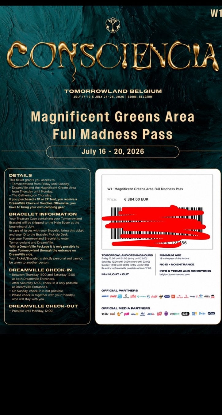 Ful mandes ticket tml weekend 1, Tickets & Billets
