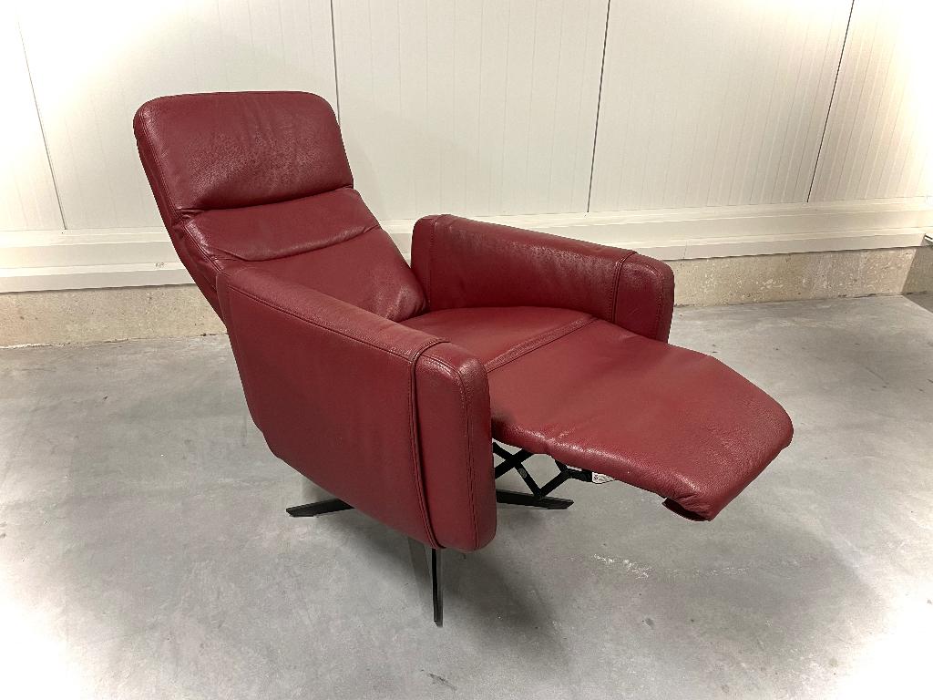 Manuele relax fauteuil / large / leder / als nieuw, Ophalen, Zo goed als nieuw, Leer