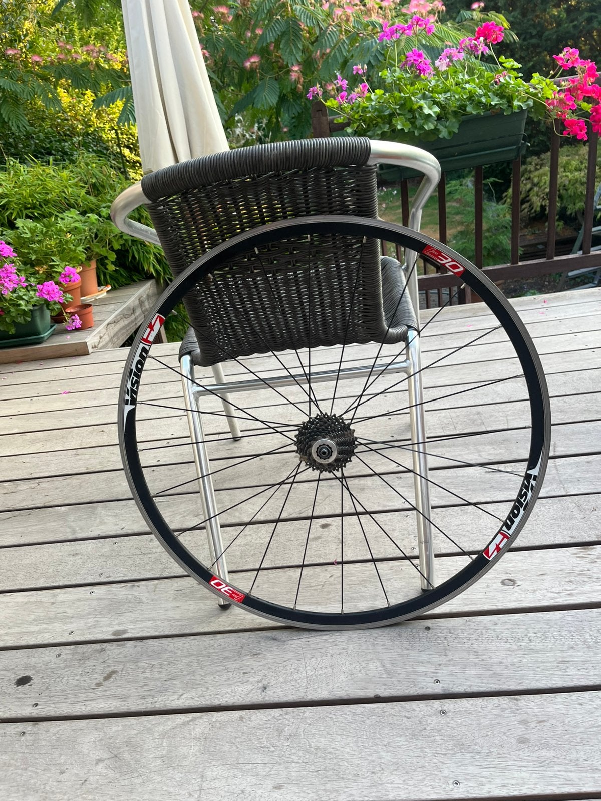 Vision Team 30 achterwiel – velgrem (met SRAM cassette), Ophalen, Zo goed als nieuw, Velgrem