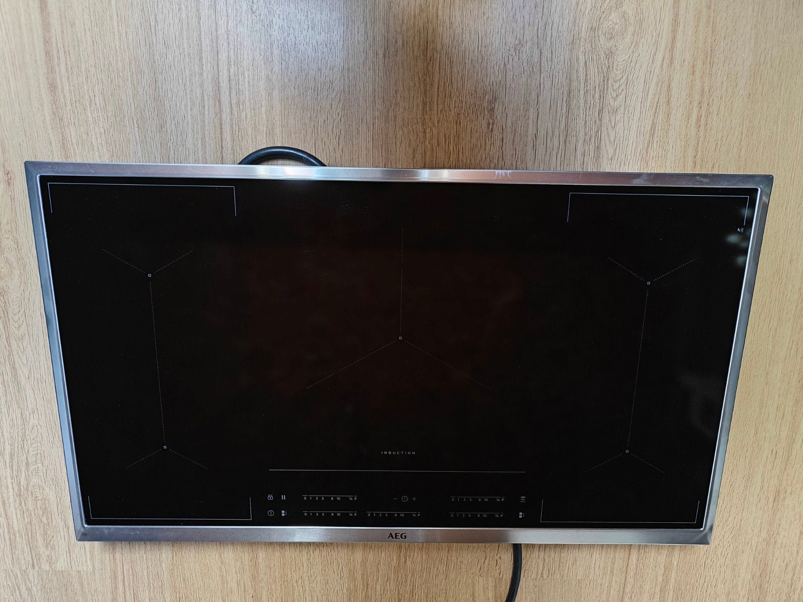 inductie kookplaat AEG 90cm, Elektronische apparatuur, Ophalen, Gebruikt, Inbouw, Inductie
