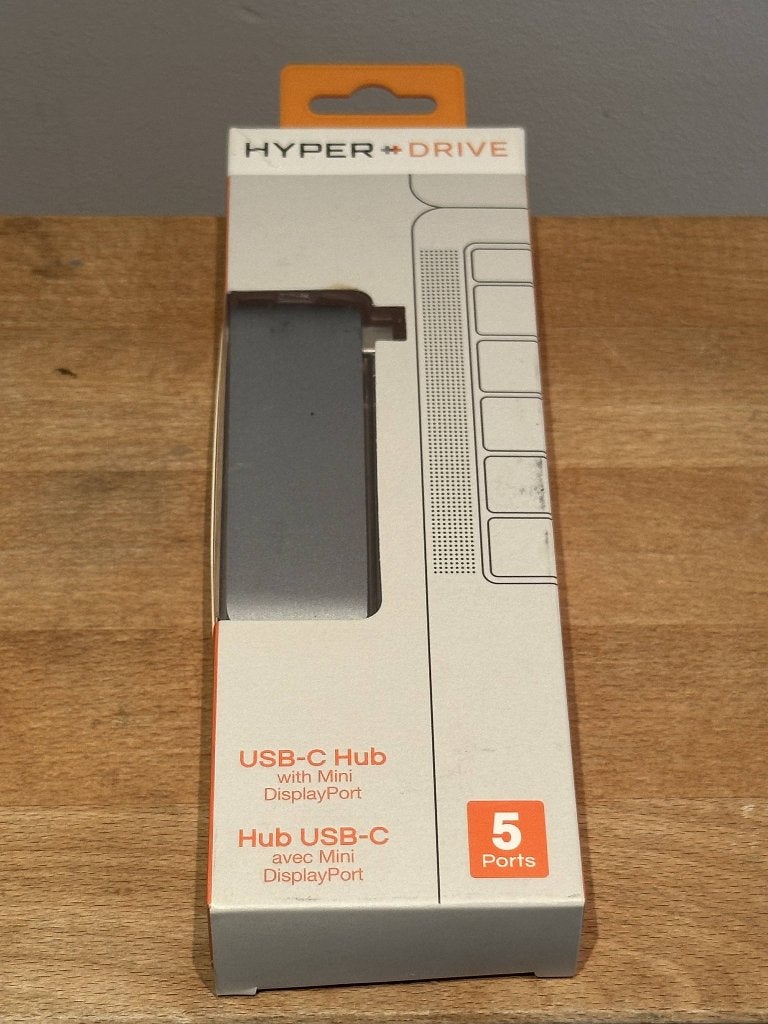 Hyper Driver USB-C Hub met mini display poort, Informatique & Logiciels, Stations d'accueil, Comme neuf, Hub USB, Portable, Enlèvement