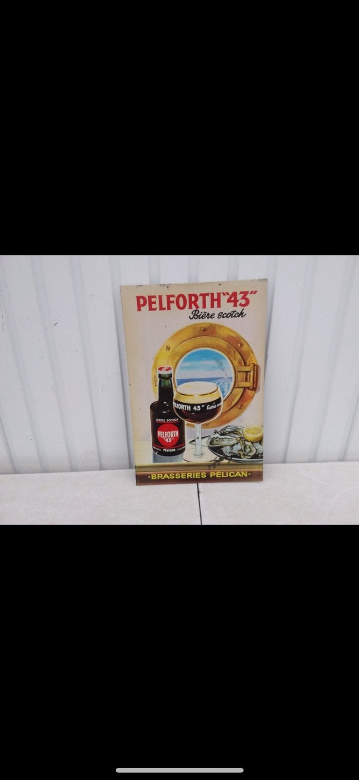 Pelforth 43 Plaque publicitaire  Brasseries Pélican 60, Collections, Enlèvement, Comme neuf