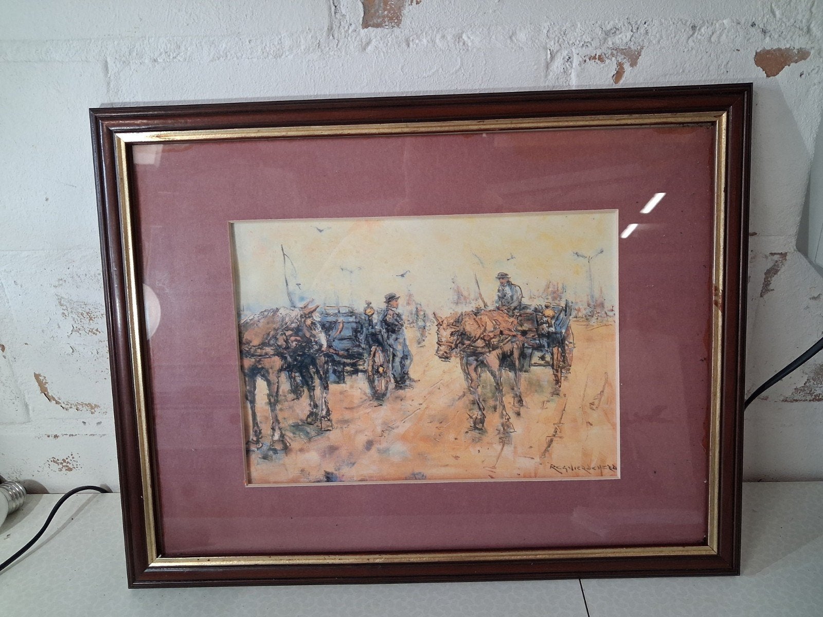 aquarel Regnier De Herde(Dendermonde 1914-2004), Antiek en Kunst, Ophalen of Verzenden, Aquarel, Doek