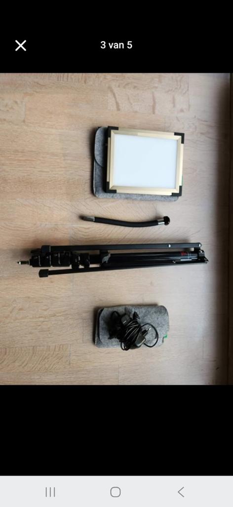Professionele make-up/ring light, Ophalen