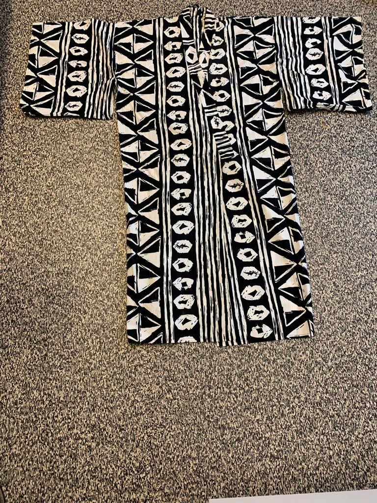 Kimono zwart-wit, Kleding | Dames, Ophalen, Zo goed als nieuw, Maat 38/40 (M), Wit
