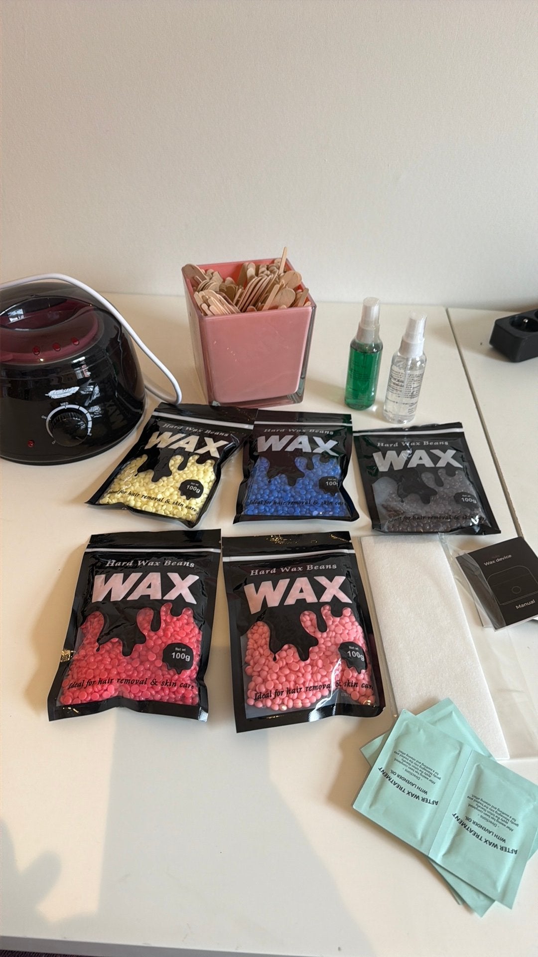 Wax set, Ophalen, Zo goed als nieuw