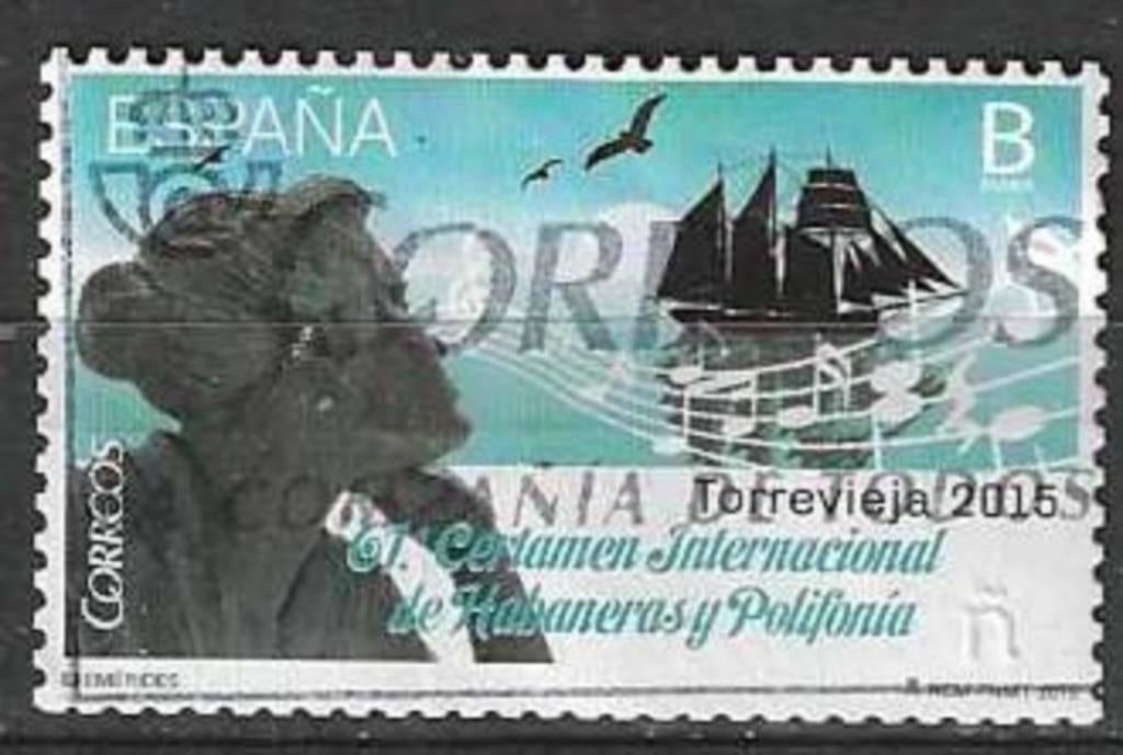 Spanje 2015 - Yvert 4696 - Habanera en Polyfonie (ST), Verzenden, Gestempeld